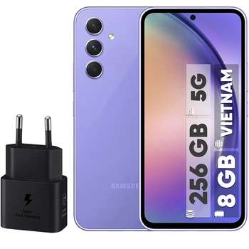 گوشی موبایل سامسونگ مدل Galaxy A54 5G دو سیم کارت ظرفیت 256 گیگابایت و رم 8 گیگابایت به همراه شارژر 25وات سامسونگ – ویتنام