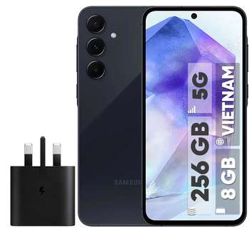 گوشی موبایل سامسونگ مدل Galaxy A55 دو سیم کارت ظرفیت 256 گیگابایت و رم 8 گیگابایت به همراه شارژر سامسونگ – ویتنام