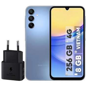گوشی موبایل سامسونگ مدل Galaxy A15 دو سیم کارت ظرفیت 256 گیگابایت و رم 8 گیگابایت به همراه شارژر 25وات سامسونگ – ویتنام