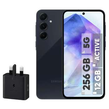 گوشی موبایل سامسونگ مدل Galaxy A55 دو سیم کارت ظرفیت 256 گیگابایت و رم 12 گیگابایت – اکتیو – به همراه شارژر 25 وات سامسونگ