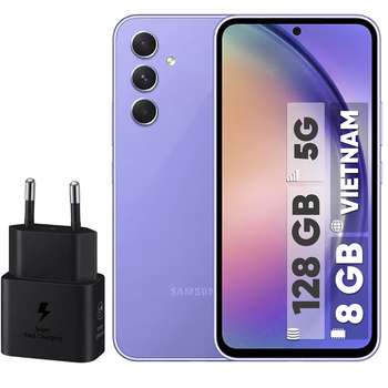 گوشی موبایل سامسونگ مدل Galaxy A54 5G دو سیم کارت ظرفیت 128 گیگابایت و رم 8 گیگابایت به همراه شارژر 25وات سامسونگ – ویتنام